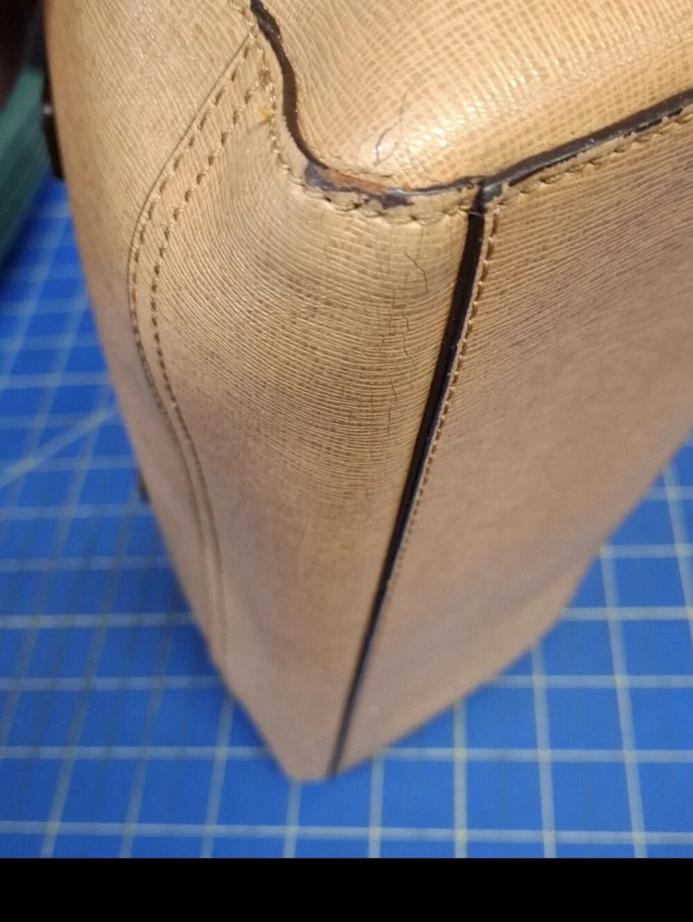 COACH Tan Leather Satchel Handbag 10x5.5x6 - Project